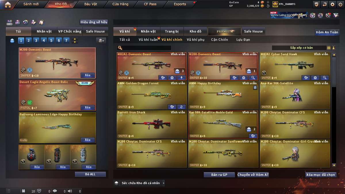 shop acc cf uy tin gia re